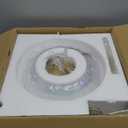 Semi Flush Mount Ceiling Light, 14" Large 3-Lights Ceiling Light Fixture with Iridescent Hammered Glass Shade, Modern Chandelier for Hallway Entryway Foyer Bedroom, Brass/Gold