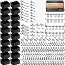INCLY 300PCS Extra Thick Pegboard Accessories, 1/4" Heavy Duty Pegboard Hooks with Bins & Peg Locks, Peg Board Organizer Accessories Kit for Garage Wall Attachments Hanging Tools