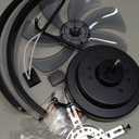 LEDIARY Ceiling Fans with Lights and Remote, 19.7 Inch Low Profile Ceiling Fan, 6 Speeds, Reversible, Dimmable Flush Mount Fan Light,Modern & Bladeless Ceiling Fan with Light for Bedroom, White