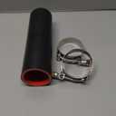 2" ID Straight Silicone Hose Coupler, High Temp 4-Ply Reinforced with Stainless Steel T-Clamps