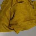 Yellow Sheer Curtains 63 Inch Length 2 Panels Boho Semi Privacy Light Filtering Drapes for Living Room,Faux Linen Window Curtins/Bedroom 63 Inches Long,Mustard Gold