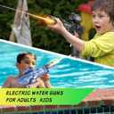 2 Pack Electric Water Guns with LED Lights, Fully Automatic Squirt Guns, 2832 FT Long Range Water Blaster Soakers for Kids & Adults, Summer Outdoor Pool Beach Water Toys