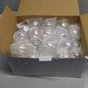 Funtery 50 Pcs Christmas Iridescent Clear Ornaments Balls Iridescent Christmas Balls for Tree Crafts Fillable Transparent DIY Hanging 2.5 Inch Rainbow Ball for Holiday Decor (Iridescence Style)