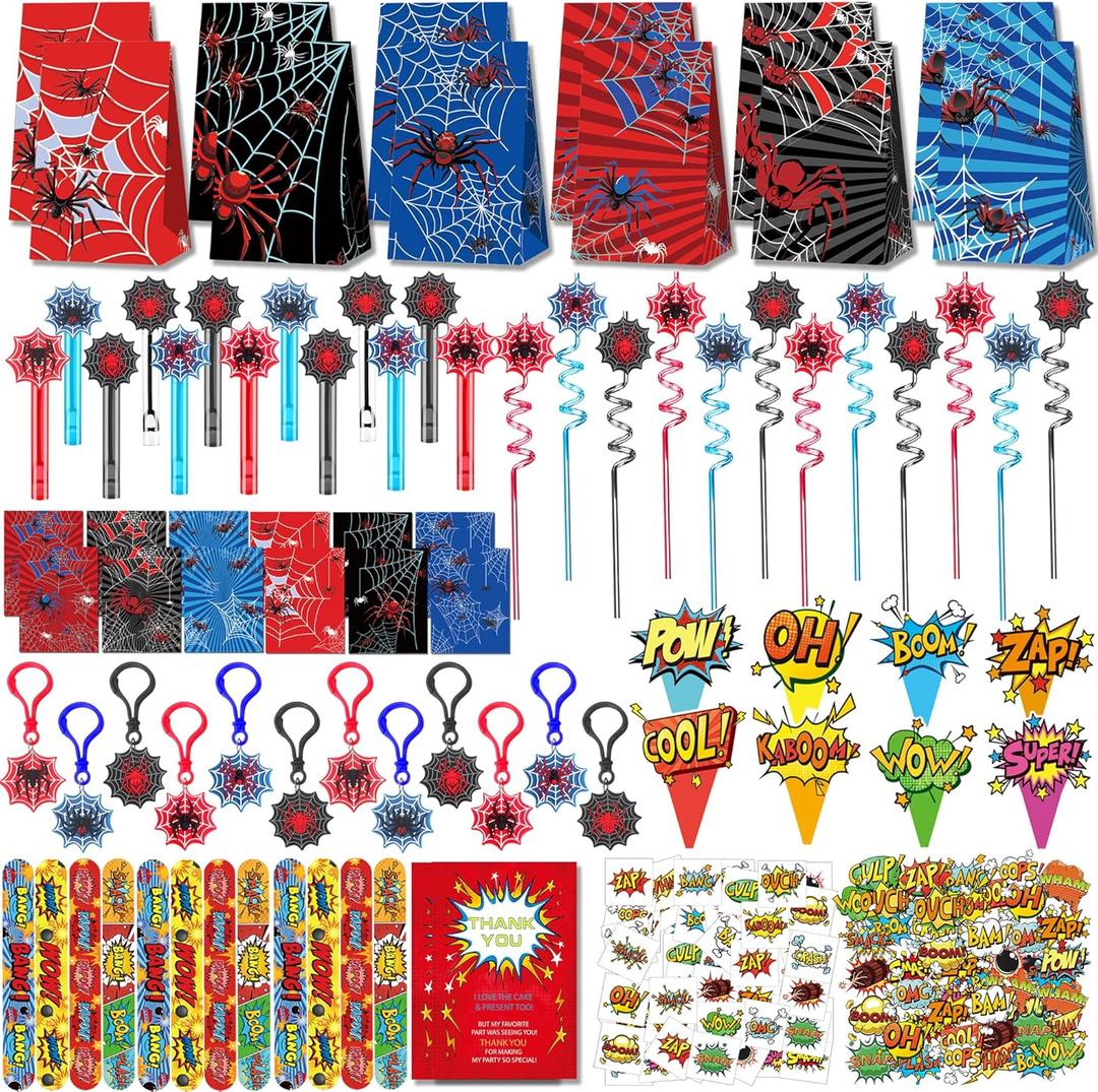 308Pcs Party Decorations Favors Supplies, Goodie Bags Fillers Stuffers for Kids Birthday Gifts