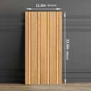 Haimin 3D Wall Panels Wood Grain Slat, 10Pcs 23.6"x11.6" Peel and Stick Self-Adhesive Textured Paneling, Easy DIY Light Luxury Decor for Bedroom Living Room Home (Light Oak with Gold)