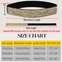 Bounzhi Women Belt Rhinestone Stretch Dresses Belts Elastic Vintage Waist Belt for Women