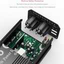 Pro Chaser 400W Car Power Inverter  DC 12V to AC 110V Converter with Dual AC Outlets & 6.2A USB Ports, Ideal for Road Trips, Camping, Small Appliances & Electronics (Black)