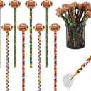 48 Pcs Football Pencils and Erasers for Football Theme Birthday Gifts Assortment Stationery Pencils for Students Office School Classroom Supplies.