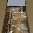 Rubtlamp 200Pcs Clear Gold Dessert Plates With Plastic Gold Forks, 100pcs 7.5inch Plates For Appetizers,100pcs 7.8inch Premium Forks Disposable, Cake Platos Disposable for Wedding