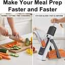 ONCE FOR ALL Safe Mandoline Slicer Pro, Gen 4th, Adjustable Thickness Vegetable Slicer For Kitchen, Food Chopper With Container, Lid, Drain Basket, Veggie Cutter For Potato Onion Fruit