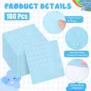 Resurhang 100 Pack Baby Shower Napkins for Boy 5" x 5" Embossed Footprints 2-ply Blue Disposable Paper Cocktail Napkin for Baby Shower Gender Reveal Party Pregnancy Announcement Beverage Table Decor