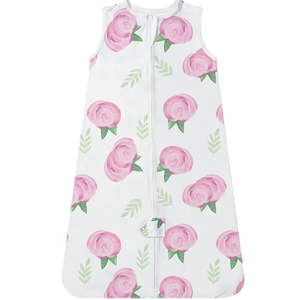 TotAha Toddler Sleep Sack 2T-4T for Girl, 0.5 TOG Summer Light Sleeping Sacks, Soft Wearable Blanket Baby Sleep Bag with 2-way Zipper, GreenLeaf (Buds)