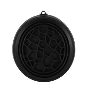 Collapsible Silicone Ice Facial Washbasin with Ice Tray - For Cold Plunge & Facial Ice Bath (Black)