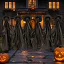 Halloween Witch Outdoor Decorations Set of 6, 4FT Yard Lawn Garden Props with Stakes, Witch Halloween Decor for Outside, Garden, Lawn, Entryways