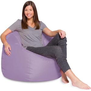 Posh Creations Bean Bag Chair for Kids, Teens, and Adults Includes Removable and Machine Washable Cover, Heather Lavender, 48in - X-Large