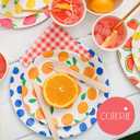 3 x Coterie Fruit Paper Plates (Set of 10 Small Plates) - Cute Party Plates for Summer Picnic, Tutti Fruitti Party, Kids Birthday - Fruit Party Decorations | 7.25 Cute Paper Plates | 2 of Each Design