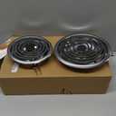 MP22YA Electric Stove Burner Element Replacement Set & W10290350 W10290353 4 Pack Silver Drip Pans - Perfectly Fit Whirlpool Electric Range Stove Top