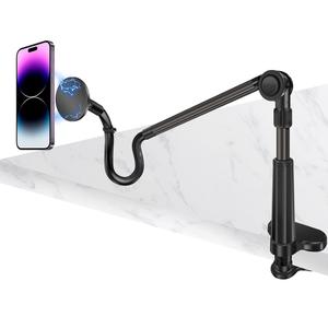 REYGEAK for Magsafe Phone Holder,Flexible Gooseneck Mount Clamp,Adjustable Phone Stand Mount,Long Arm Phone Stand for Recording fits iPhone 16/15/14/13/12/Pro/Max/Plus/Mini