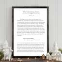 LITIVY The Christmas Story Farmhouse Scripture Wall Decor Christmas Framed Wall Art 30" x 20" Bible Verse Xmas Sign Home Decor For Mantel,Dining room, Office(Black, 30 x 20 In)