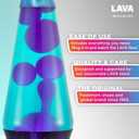 The Original Lava Lamp - 14.5" Aurora Borealis Classic Liquid Motion Lamp - Purple Wax and Blue Liquid 