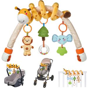 TUMAMA Baby Stroller Arch Toy,Portable Baby Mobile for Bassinet,Car Seat Crib Accessories Travel Activity Arch for Babies Infants 0-12 Months