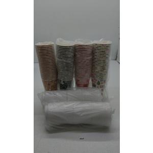 Coffee Design Insulated Paper Christmas Cup 100pcs