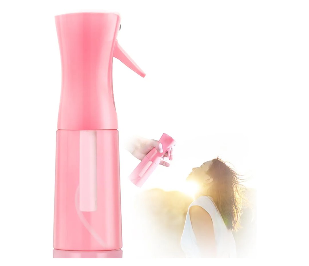 Spray bottles, Spray Water Bottle Fine Mist Refillable, Continuous Spray Bottle for Hair, Skin Care, Planting, Showering Pets, Travel, Cleaning & Home (Pink)