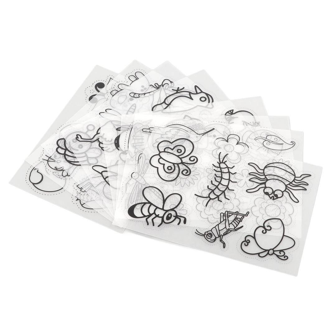 Heat Shrink Sheets, Shrink Plastic Translucence Simple Operation Wide Application for Jewelry for Bookmark for Key Chain Bird Series JS-83 (8 Pieces/Pack)