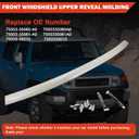 Front Windshield Molding White Top Pillar with Side Molding Compatible with Toyota FJ Cruiser 2007-2014 Replaces 755033501A0 75503-35061-A0