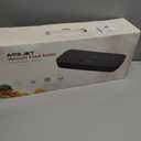 Vacuum Sealer for Food - Tempered Glass Panel, LED Touch Control, Digital Display, Pulse/Moist/Dry/Seal/External Suction Modes, Includes 50 Vacuum Bags & Built-in Cutter(Black)