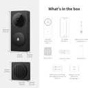 Aqara Smart Doorbell Camera G410 with Chime, 2K, HomeKit Secure Video, 2-Way Audio, Built-in Matter Hub, Wireless/Wired, Supports Apple Home, Alexa, Google, Home Assistant, 2.4G/5GHz Wi-Fi, Black