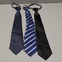 Mens Ties Pre Tied Ties for Men, Adjustable Mens Zipper Tie 4pcs Mens Neckties for Business Wedding Casual (Black,navy,blue,white,dark Blue)