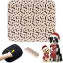Puppy Pads with Pheromones, Washable Puppy Pee Pads for Dogs Reusable Puppy Pads for Dogs and Cats(with Pet Hair Removal Gloves) (Large, Brown Bone)
