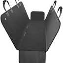 Active Pets Waterproof Hammock Standard Car Seat Cover, Fits Sedans Hatchbacks Crossovers Coupes Compact Vehicles, Secure Convertible Travel Bed Protects Backseat Cargo from Dogs, Black w/Black Trim