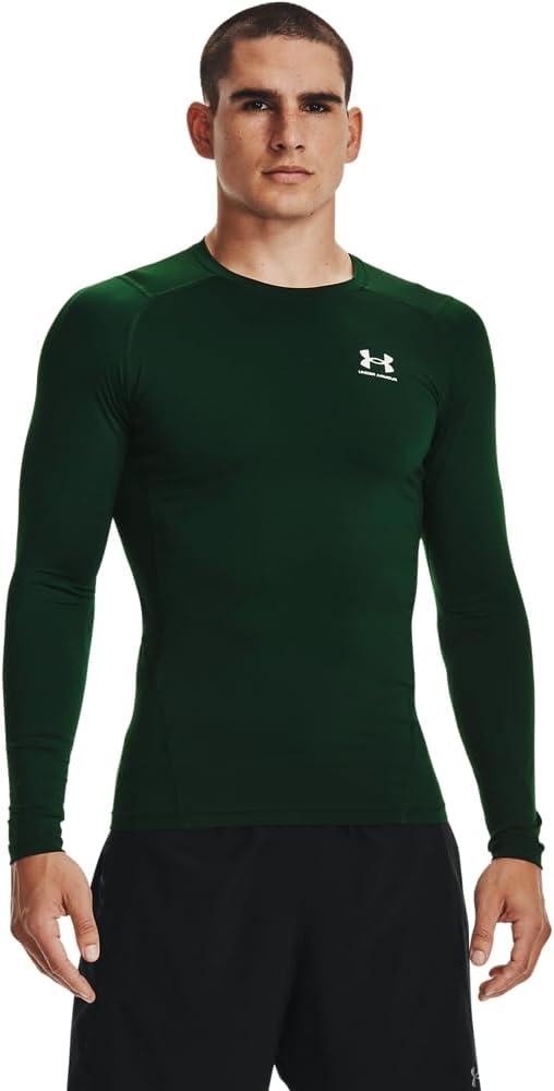 Under Armour Men's HeatGear Compression Long-Sleeve T-Shirt (Large, Forest Green (Green)