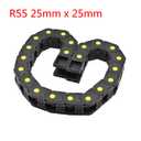 Plastic Drag Chain Cable Carrier Closed Type with End Connectors R150 25 x 77mm L1000mm for Electrical CNC Router Machines