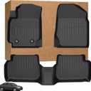 Floor Mats for Toyota Corolla 2003 2004 2005 2006 2007 2008, NOT Fit for with Rear Seat Vents, Custom Fit TPE Waterproof Corolla Mats, Corolla Mats Accessories for Man Woman