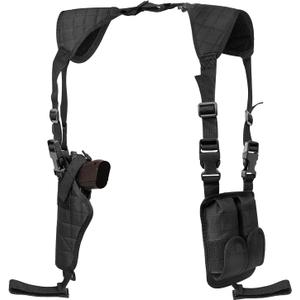 ELVO Shoulder Holster, Adjustable Vertical Gun Holster with Double Magazine Pouch, Universal Concealed Carry Holster for Most Kinds of Pistols