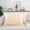 Sutuo Home Silk Pillowcase for Hair and Skin Care, Both Sides 19 Momme Mulberry Pure Real Silk Pillow Case Cover with Zipper, Soft and Smooth for Better Cool Sleep, Standard 20"x26", Champagne 1 PC