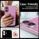 [2 Pack] for iPhone 16/16 Plus Camera Lens Protector, 9H Tempered Glass Metal flat Covering Design, Anti-Fingerprint Camera Cover, Ultra HD Clarity, Military Grade Protection, Purple