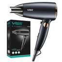 VGR Dual Voltage(100~250V) Travel Hair Dryer with European Plug Adapter for International Travel, Portable Hair Dryer with Concentrator Nozzles S25