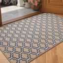 Color&Geometry Door Mat Indoor Entrance 17"x30", Front Doormat Indoor Rugs for Entryway Non Slip Washable Low-Profile Entryway Rugs Entry Mat Entry Rug Door Mats, Khaki(Rolled-up NO Creases)
