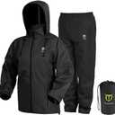 TIDEWE Rain Suit, Waterproof Breathable Lightweight 2 Pieces Rainwear, Small