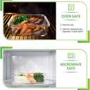 PrepNaturals 5 Pack 30 Oz Glass Meal Prep Containers - Dishwasher Microwave Freezer Oven Safe - Glass Storage Containers with Lids (Multi-Compartment)