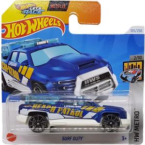 Hot Wheels - Surf Duty - HW Metro 2/10 - HTB14 - Short Card - Beach Patrol - Lifeguard - Netflix Let's Race - Mattel 2024-1:64, Hot Wheels '10 Camaro SS, HW Rescue 3/10 [Orange] 203/250, Hot Wheels Ice Shredder (Red & Blue) 4/5 HW Sports 2023-113/250, Pack of 3