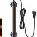 Orlushy 25W Submersible Small Fish Tank Heater with Free Thermometer, Preset Temperature 78 Aquarium Heater for 1-5 Gallon Freshwater & Saltwater Tank