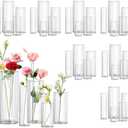 40pcs Glass Vase for Centerpieces, 4,6,7.5,8,10 inch Tall Clear Cylinder Flower Vase Bulk Floating Candle Holder for Wedding Table Home Dcor and Party