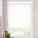 ChrisDowa 100% Blackout Roller Shade, Window Blind with Thermal Insulated, UV Protection Fabric. Total Blackout Roller Blind for Office and Home. Easy to Install. White,46" W x 72" H
