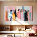 I@U Large Wall Art Living Room Decor Modern Pink Abstract Wall Art Prints Minimalist Canvas Wall Art Decor For Living Room Bedroom Dining Room Office Artwork For Walls 29x58 Inch