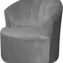 Velvet Single Sofa Cover Swivel Barrel Chair Cover Modern Accent Chair Slipcovers Barrel Armchairs Sofa Cover Protector for Home Decor Living Room